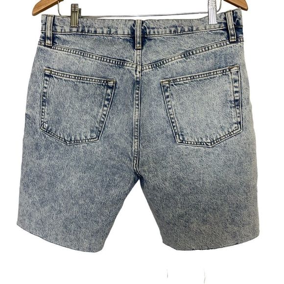 New Frame Shorts Size 29 Le Slouch Bermuda in Richlake Light Wash Jean Biker - Picture 9 of 16